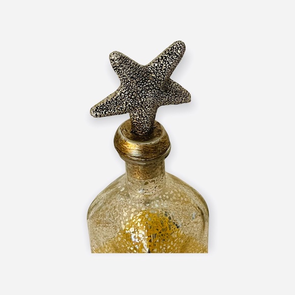 Nautical Glass Bottles with Starfish Shell  Beach Decor - Picture 3 of 9